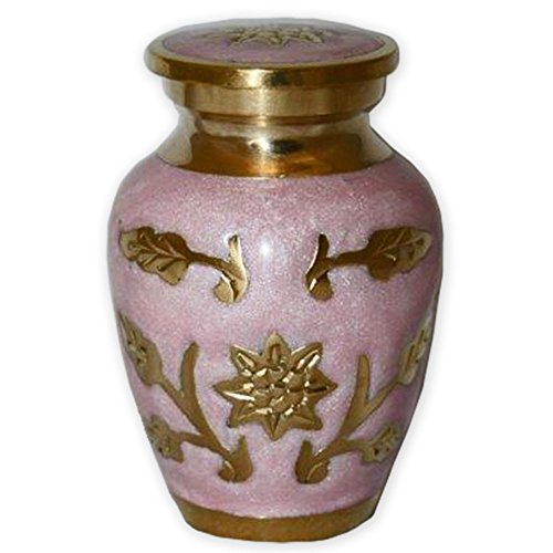 Beautiful Life Urns Pink Garden Keepsake Urn For Ashes - Small Size - Not Intended For Full Cremation Ash Quantity