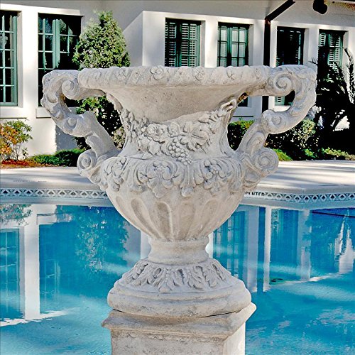 Design Toscano Elysee Palace Garden Urns Set of 2 Ancient Ivory