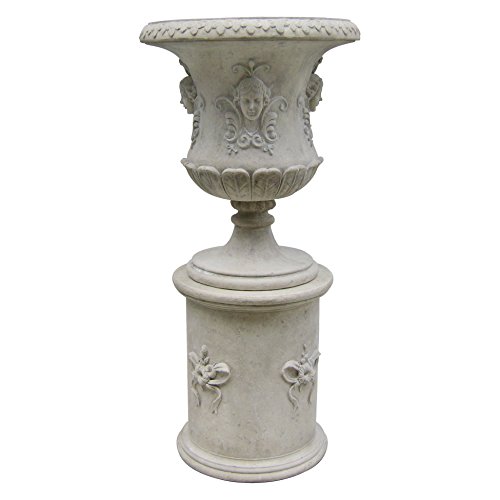 Design Toscano Goddess Flora Architectural Garden Urn Statue with Plinth