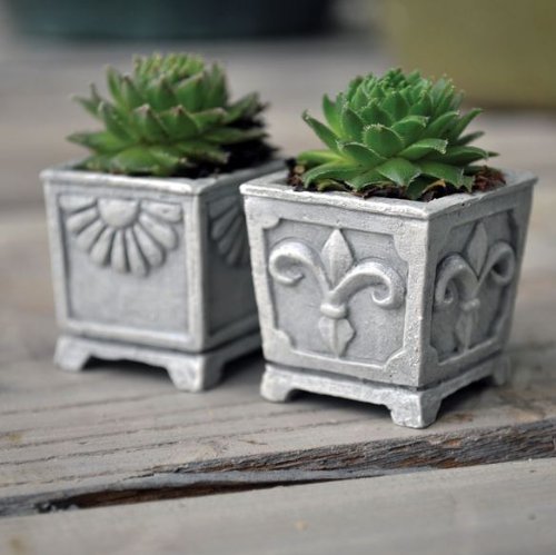 Miniature Fairy Garden Miniature Stone Urns Set Of 2