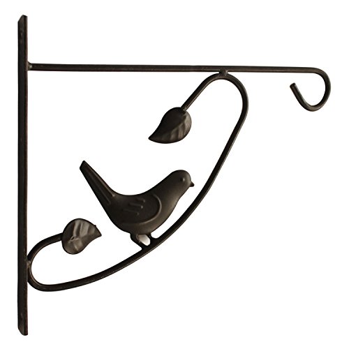 Amagabeli 12 X 10 Black Wrought Iron Straight Hook - Wall Hook for Hanging Flower Pot Planter Hook Hanger for Wind Chime Bird Feeder Pole Lantern Hanger Hanging Planter Wall Bracket Plant Stand