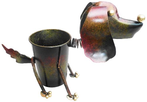 D-ART COLLECTION Iron Planter Decor Dog