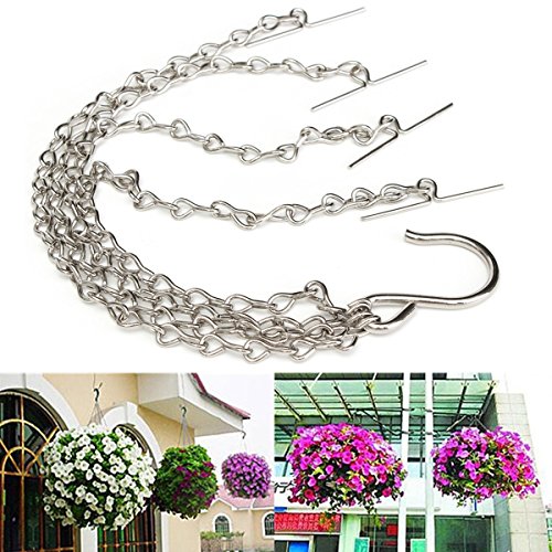 Kingso Garden Planter Flower Pot Basket Replacement Iron Hanging Chain