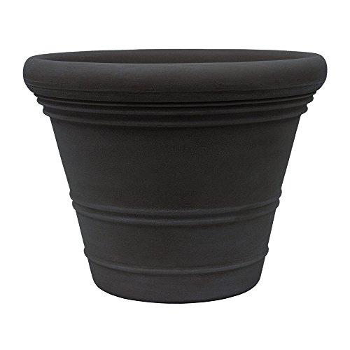 Planters Online An28bkwi 28&quot Resin Ancona Planter Large Weathered Iron