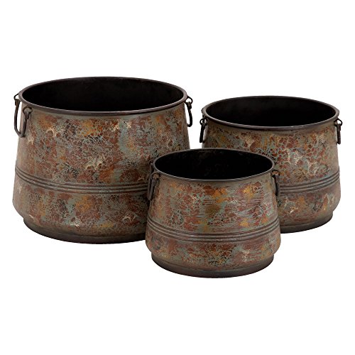 UMA Enterprises Round Iron Planter - Set of 3