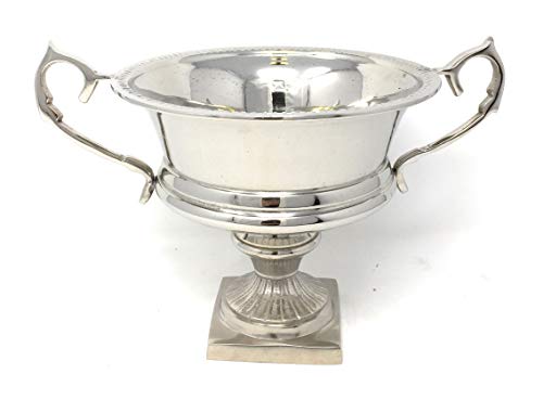 Serene Spaces Living Silver-Plated Trophy Flower Urn