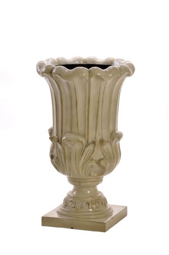 Birdrock Garden Melodia Urn - Antique Bone  Indoor Outdoor Planter Urn