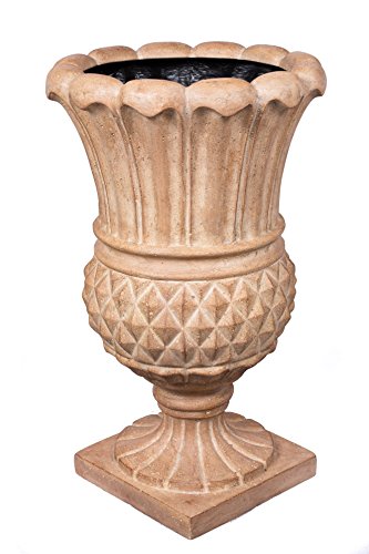 Birdrock Garden Pineapple Urn - Aged Ivory  Indoor Outdoor Planter Urn