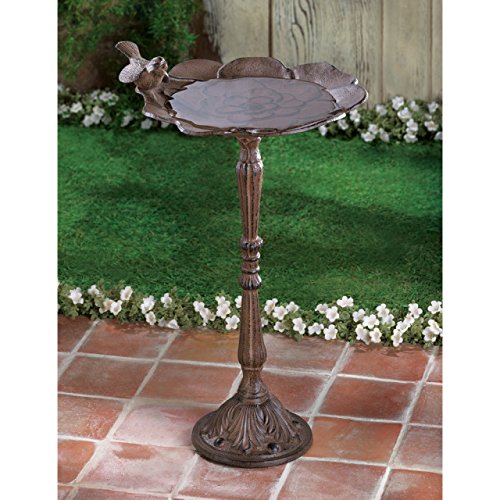 Birdbaths Play Tiffany Style Cast Iron Verdigris Leaf Water Feeder Bowl Molds Outdoor Bird Visitor Metal Liner