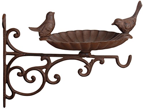 Esschert Design Fb163 Cast Iron Birdbath With Bracket