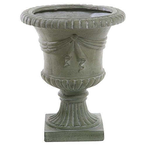 Antique Green 20.5 In. Stone Urn Planter