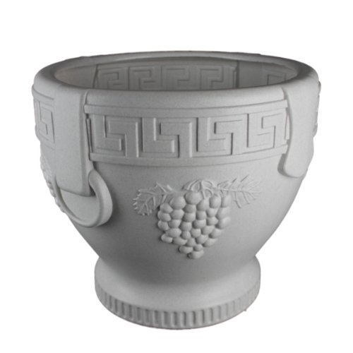 Classic Roman Grape Pattern Urn Planter: Union Products 16 Inch Decorative Plastic Flower Pot - Made In The Usa!