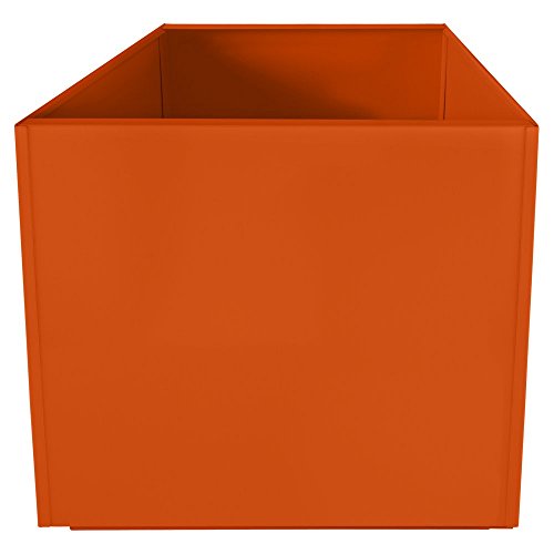 Nice Planter Aluminum Square Planter 16 Orange