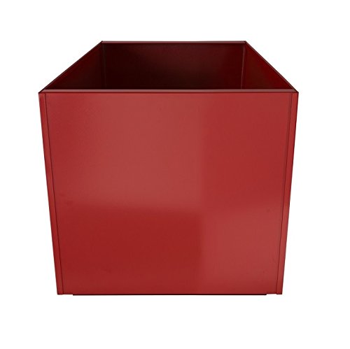 Nice Planter Aluminum Square Planter 16 Red