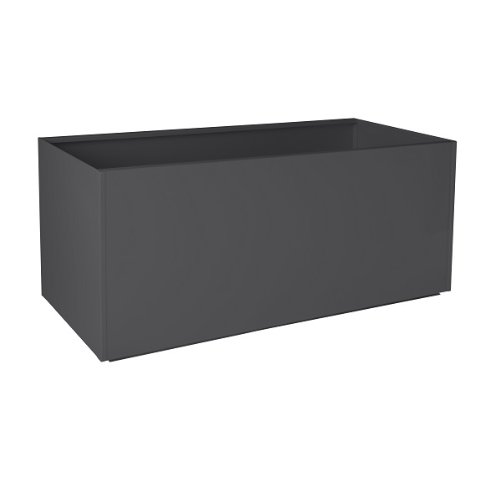 Nice Planter Aluminum Trough Planter 16 x 46 Charcoal Grey