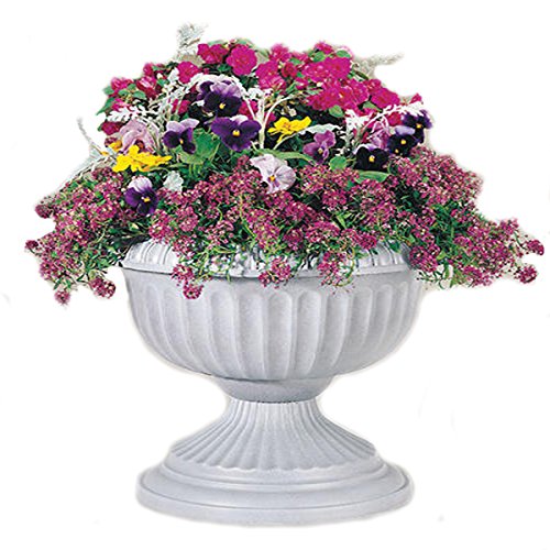 Grecian Urn Planter - UV Resistant Cracking Proof Lightweight NO Fade - 18H x 18W x 145D White