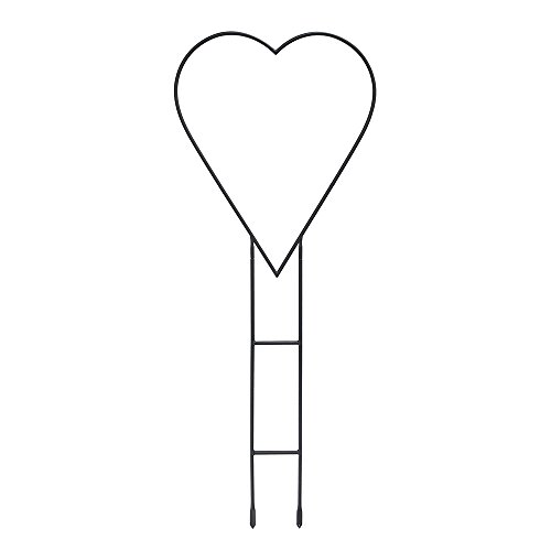 Achla Designs TSW-12KD Heart Hanger Wrought Iron Garden Trellis Black