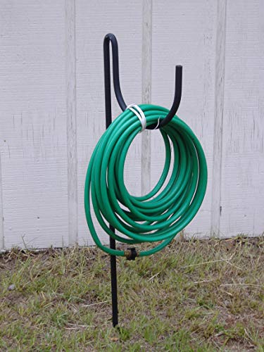The Lazy Scroll Metal Wrought Iron Look Garden Hose Holder