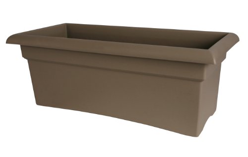 Fiskars 26 Inch Veranda 3 Gallon Rectangular Planter, Color Cement (57726)