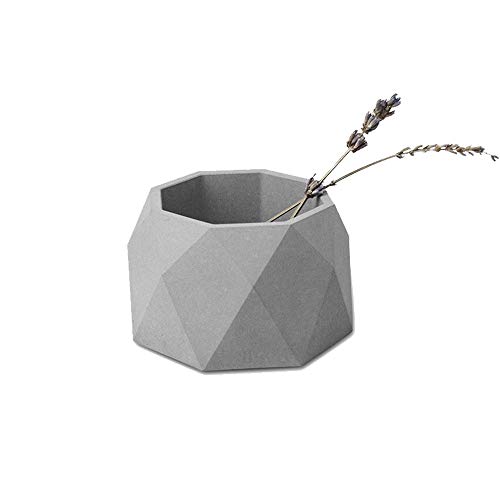 8haowenju Concrete Flower Pots Creative Cement Pots Home Office Fleshy Landscape Pots Simple Ornaments Color  Gray