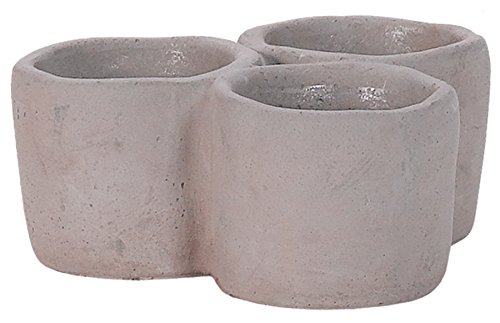 Cement Triple Mini Pot Planter - Succulents Cacti