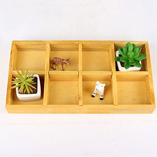 Easydeal 8 Grids Rectangle Wooden Garden Planter Table Window Stroge Box Trough Pot Flower Bed