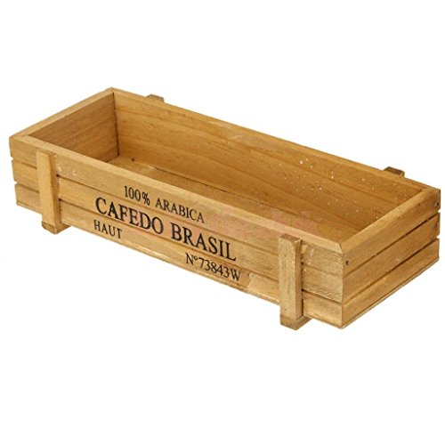 Rectangle Wooden Garden Planter Window Box Trough Pot Succulent Flower Bed