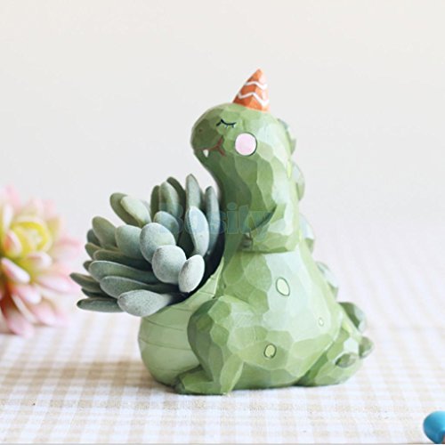 Resin Dinosaur Garden Yard Flower Succulent Herb Bonsai Bed Trough Plant Pot ~item gh8 3h-j3g833185