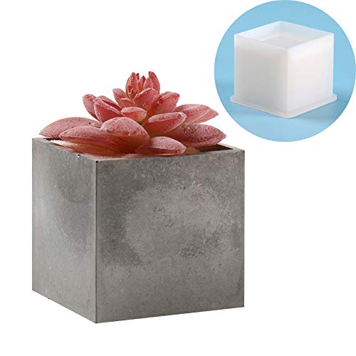 Concrete Planter Molds Square Shaped Cement Flower Pot Mould