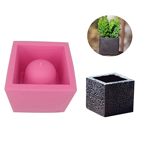 DIY Square Cement Flower Pot Silicone Mold Crafts Succulent Plants Concrete Planter Vase Molds for Home Decor