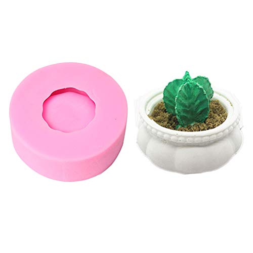 ManFull Portable Home Essentials Supplies DIY Plaster Tray Silicone Concrete Flower Pot Planter Ashtray Mold Table Decor Pink