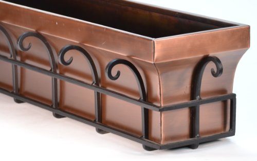 H Potter Copper Window Flower Garden Box Planter 36 Inch Length