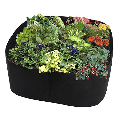 Fabric Raised Planting Bed Garden Grow Bags Herb Flower Vegetable Plants Bed Rectangle Planter 2ft x 2ft