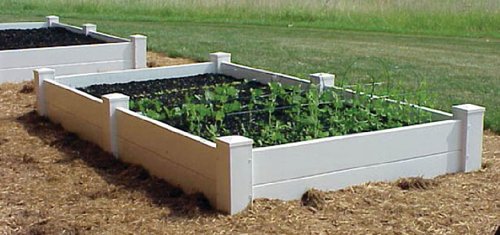 Dura-Trel Vinyl Raised Planter Box 4ft x 8ft x 11i