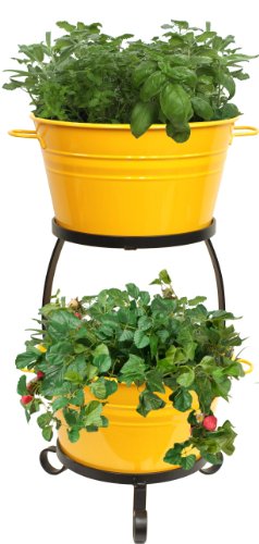 HIT 8021E SAFF Raised Planter with Iron Stand 135 by 30-Inch Saffron