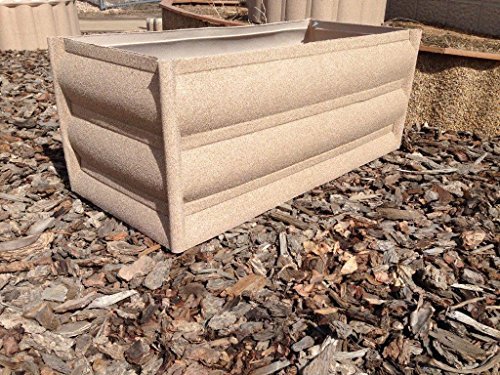 Polyannex Rectangular Raised Bed Planter Tan Quartz