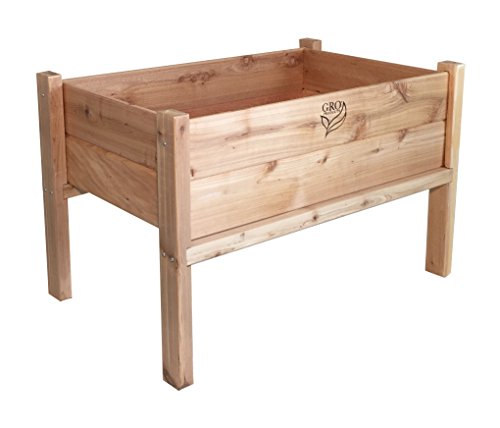 Gro Products Fp-egb2-2436 Cedar Elevated Garden Bed Planter, 36 X 24 X 22 Inches