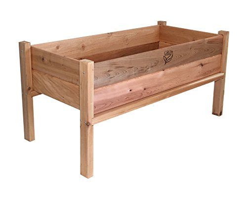 Gro Products Fp-egb2-2448 Cedar Elevated Garden Bed Planter, 48 X 24 X 22 Inches