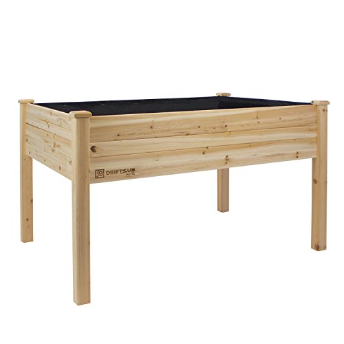 Driftsun Patio Raised Garden Bed Elevated Planter Box 48 X 34 X 32