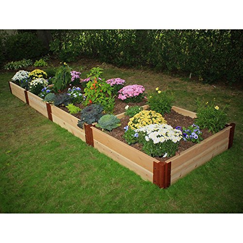 Frame It All 2-inch Series Cedar Raised Garden Bed Kit - 4ft x 16ft x 12in