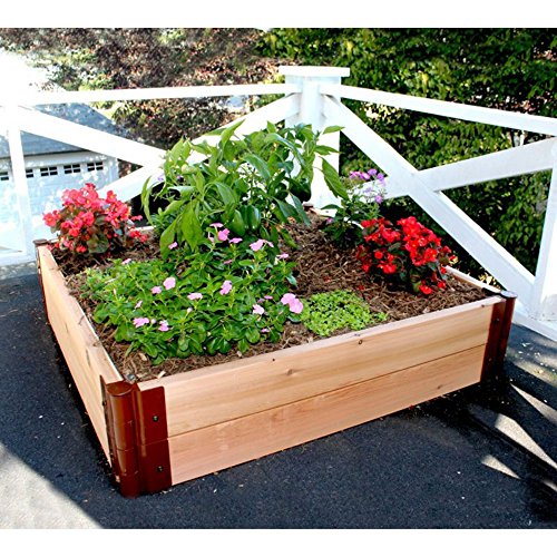 Frame It All 2-inch Series Cedar Raised Garden Bed Kit - 4ft x 4ft x 12in