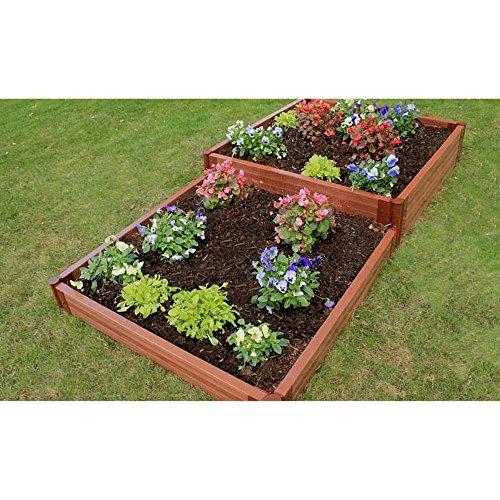 Frame It All 2-inch Series Composite Terraced Multi-level Raised Garden Bed Kit - 4ft x 8ft x 11in