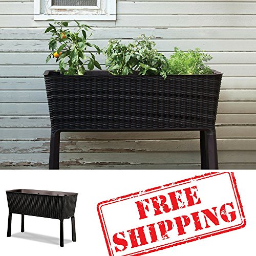 Large Outdoor PlantersGarden In A BoxPlanter BedsElevated Flower BedsResin PlantersPlanter Is Perfect For Raised Bed GardeningCultivate Your Own VegetablesHerbsAnd More