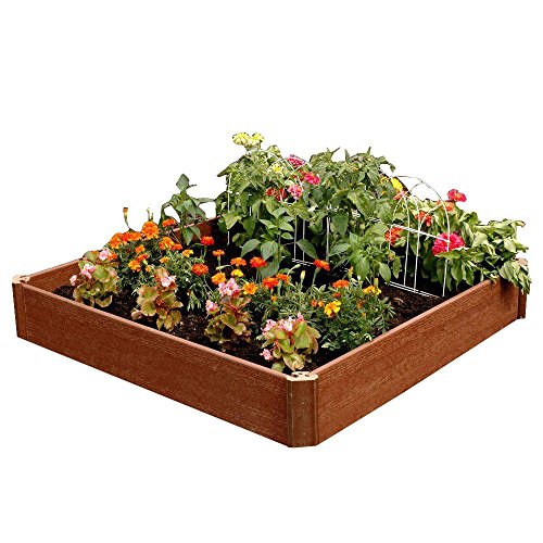 42 In X 42 In X 8 In Composite Raised Garden Bed In Wood Grain