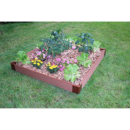 Frame It All 1-inch Series Composite Raised Garden Bed Kit - 4ft X 4ft X 55in