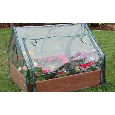 Frame It All 1&quot Series 4 X 4 X 11&quot Composite Raised Garden Bed Kit With Greenhouse
