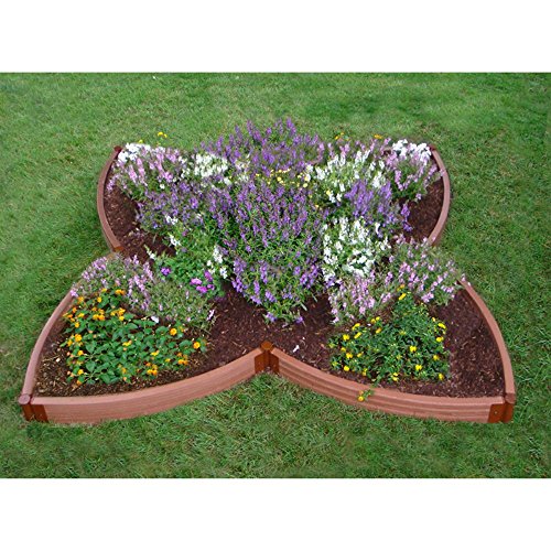 Frame It All 2-inch Series Composite Four Leaf Clover Raised Garden Bed - 10ft X 10ft X 55in