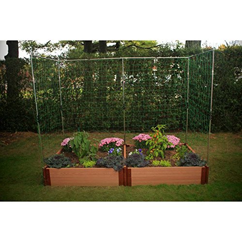 Frame It All Composite Raised Garden Bed Kit with 2 Veggie Walls 4 by 8 by 11