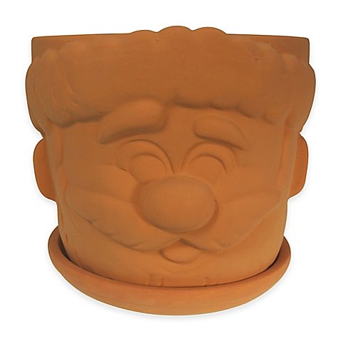 Ceramic Construction 7-Inch Terracotta Santa Planter Kit