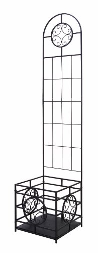Panacea 84540 Trellis With Planter Box Kit And Coco Liner 76-inch Height By 16-inch Width By 16-inch Diameter